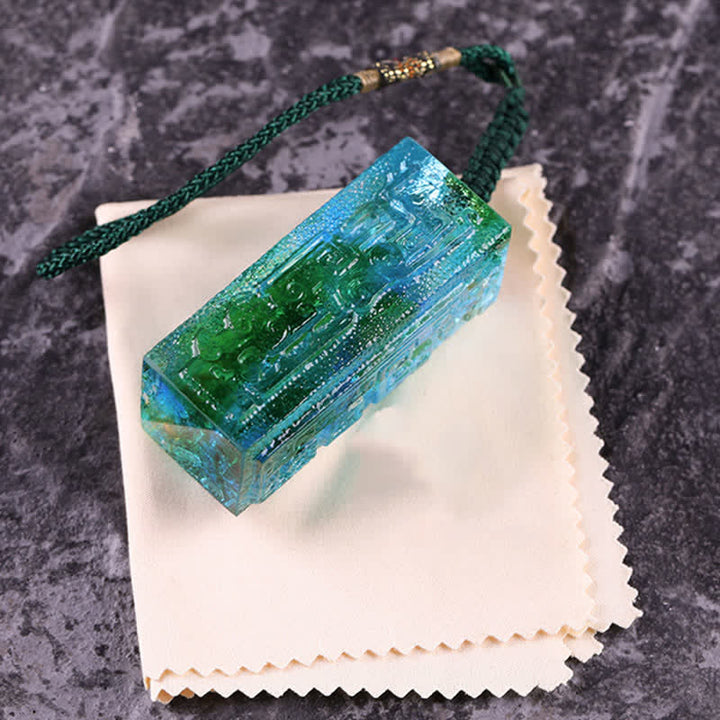 Buddha Stones Feng Shui Cristallo Liuli fatto a mano Pezzo d'arte Decorazione per la casa e l'ufficio - image 3