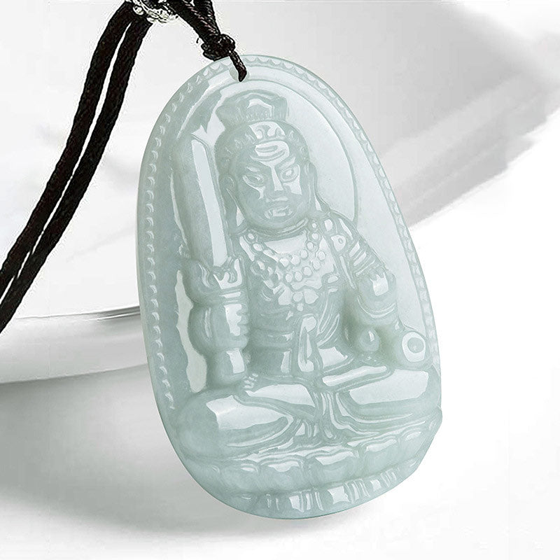 Buddha Stones Collana con ciondolo di prosperità e ricchezza in giada con Buddha dello zodiaco cinese - Gallo - image 14