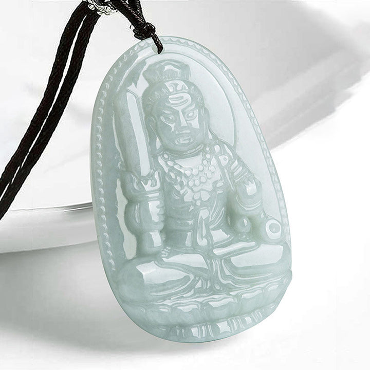 Buddha Stones Collana con ciondolo di prosperità e ricchezza in giada con Buddha dello zodiaco cinese - Gallo - image 14