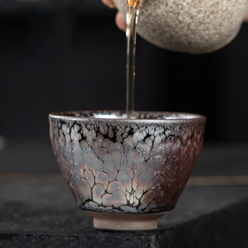 Buddha Stones fatte a mano Fiori di ciliegio Sakura Design Tazza da tè in ceramica cinese Jianzhan Tazza da tè Kung Fu