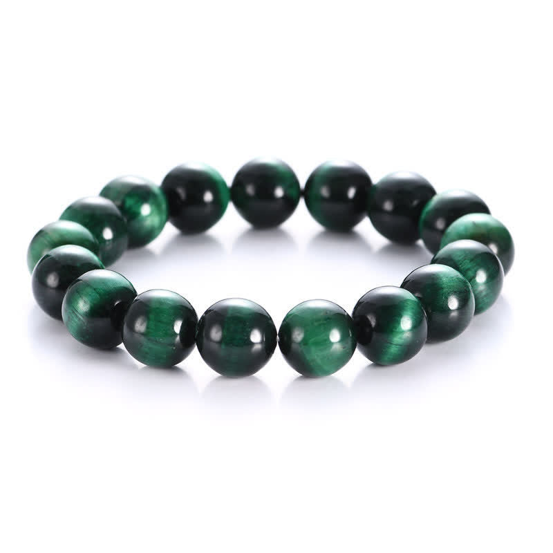 Braccialetto Buddha Stones Natural Green Tiger Eye Strength - image 7