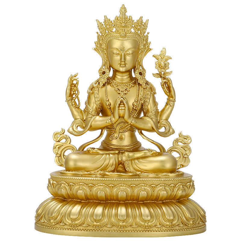 Statua di Buddha della medicina Shakyamuni Amitabha, statua in rame della serenità, decorazione per la casa - image 16