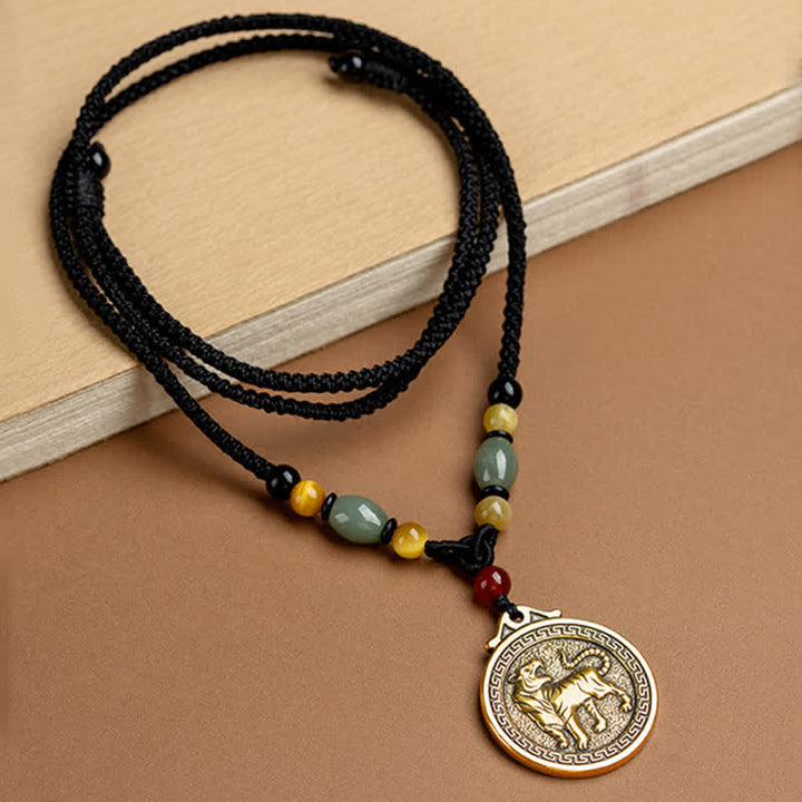 Collana con ciondolo di 12 segni zodiacali cinesi, benedizione, ricchezza e fortuna - image 12