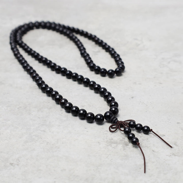 Buddha Stones 108 Mala Beads Bracciale Preghiera Meditazione Sandalo Elastico - image 10