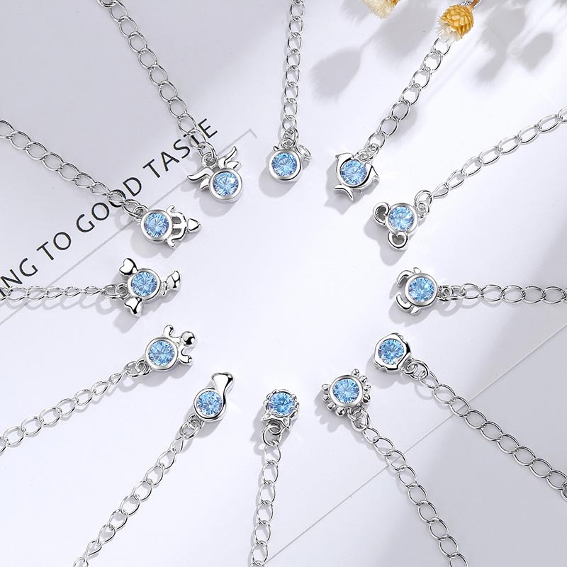 Bracciale con ciondolo Buddha Stones in rame placcato argento 925 con 12 costellazioni dello zodiaco