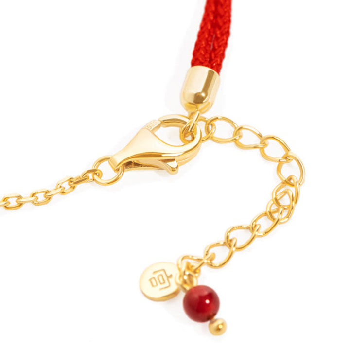 Braccialetto a catena con lucchetto di buoni auguri, fortuna e forza , Buddha Stones
