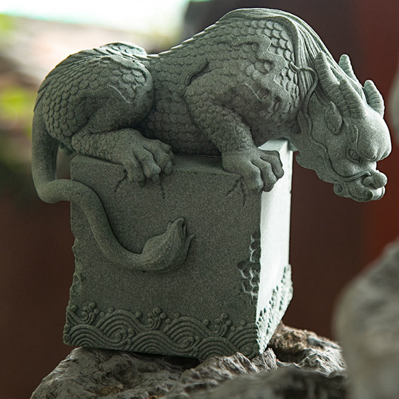 Buddha Stones Feng Shui in piedi seduto drago successo fortuna decorazione della casa