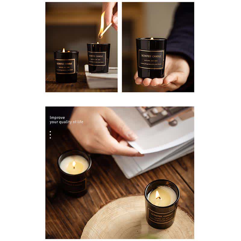 Candela di cera di soia profumata per aromaterapia con fragranza di pera e fresia Blue Bell Meditazione Preghiera - image 15