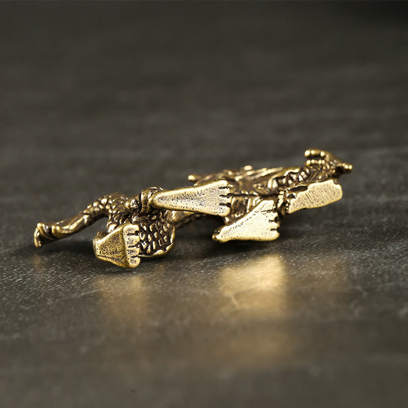 Buddha Stones Anno del Drago Mini Ottone Drago Fortuna Protezione Decorazione della Casa - image 6