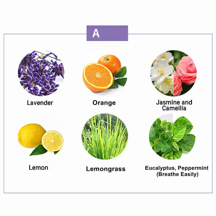 Buddha Stones 6 pezzi Lavanda Arancia Gelsomino Citronella Aromaterapia lenitiva Oli essenziali curativi Set
