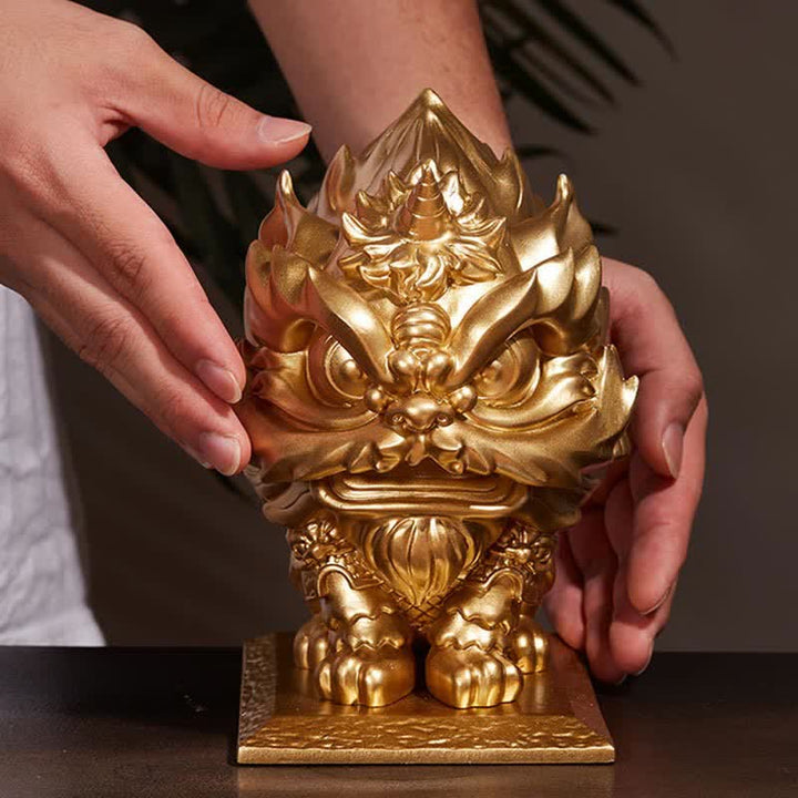 Buddha Stones Statua del leone Forza Resina Decorazione per la casa e l'ufficio