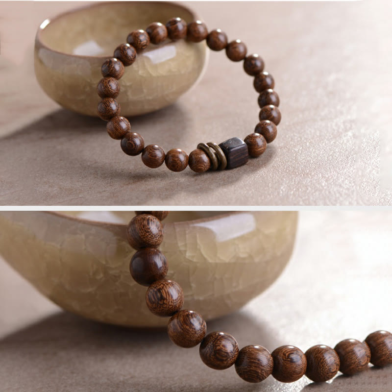 Braccialetto spirituale in legno di Buddha Stones Phoebe Zhennan