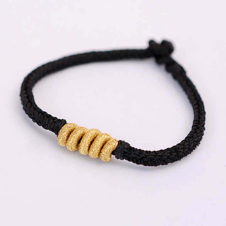 Braccialetto fatto a mano con corda intrecciata con nodo cinese, design semplice, fortuna e forza