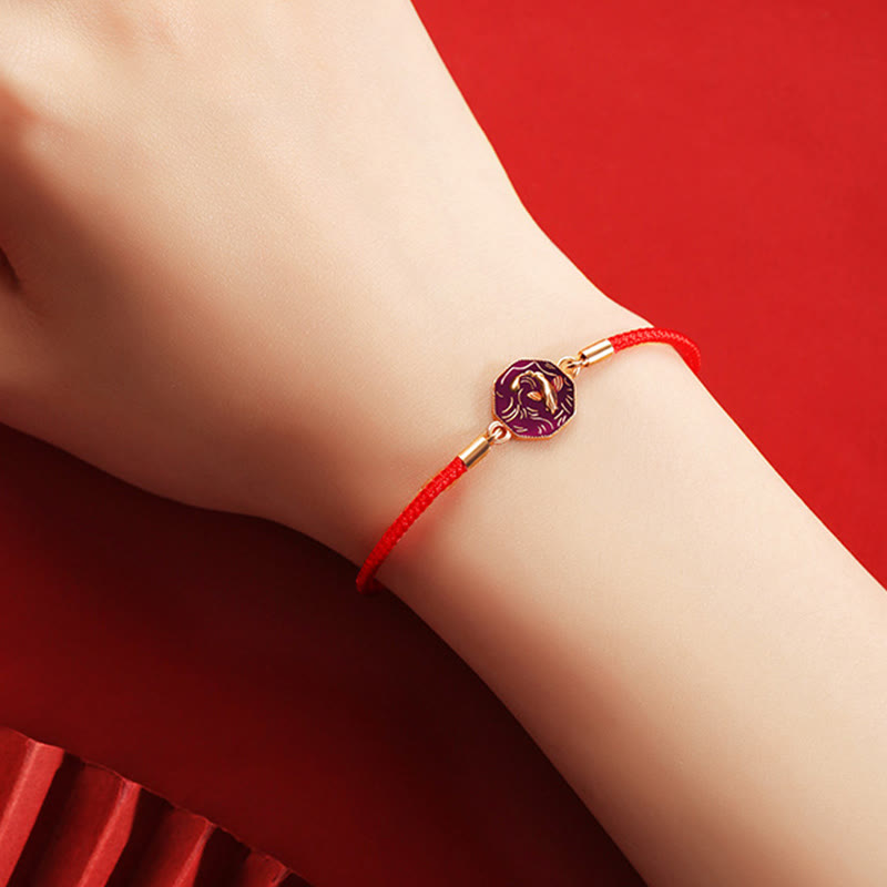 Bracciale intrecciato a mano Buddha Stones 925 Sterling Silver Luck Koi Fish Cambia Colore Ricchezza