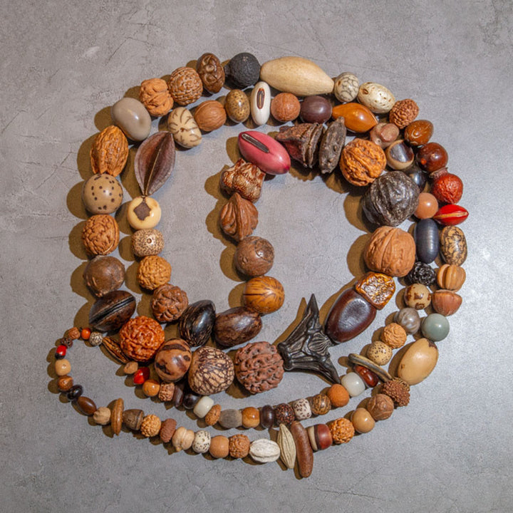 Buddha Stones 108 Mala Beads Bodhi Seed Fortuna Ricchezza Braccialetto Polso Mala