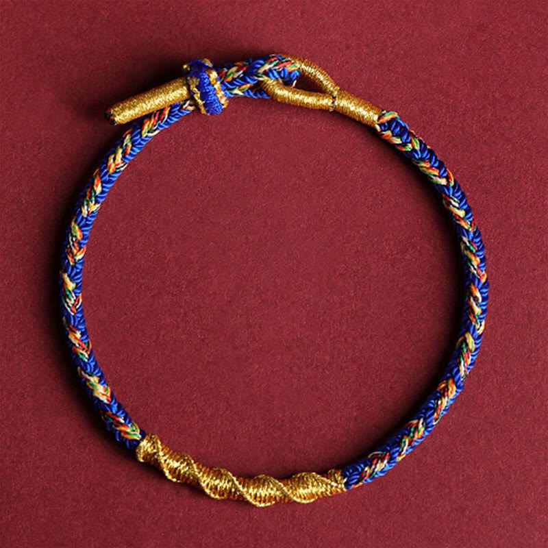 Braccialetto di corda intrecciata con protezione e forza del Buddha fatto a mano con Buddha Stones dello zodiaco cinese natale