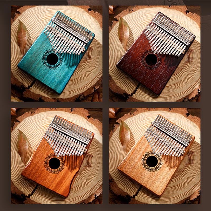 Buddha Stones Kalimba 17 tasti Thumb Piano in mogano Acacia Noce Pianoforte portatile per dita