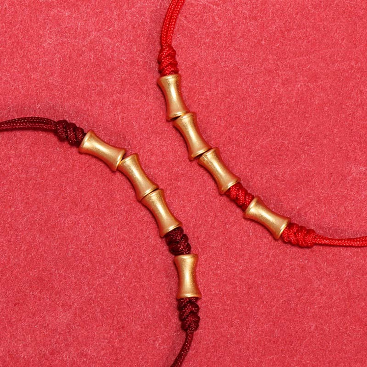 Braccialetto intrecciato con protezione e fortuna in argento sterling 925 con design in bambù Buddha Stones - image 13