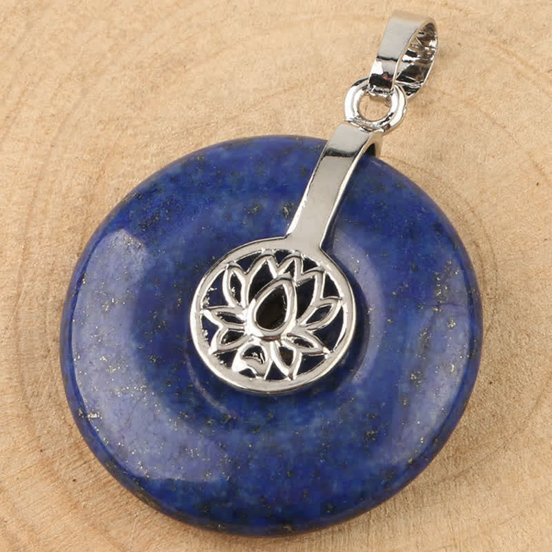 Buddha Stones Vari cristalli Ametista Cristallo rosa Loto Collana pendente curativa - image 16