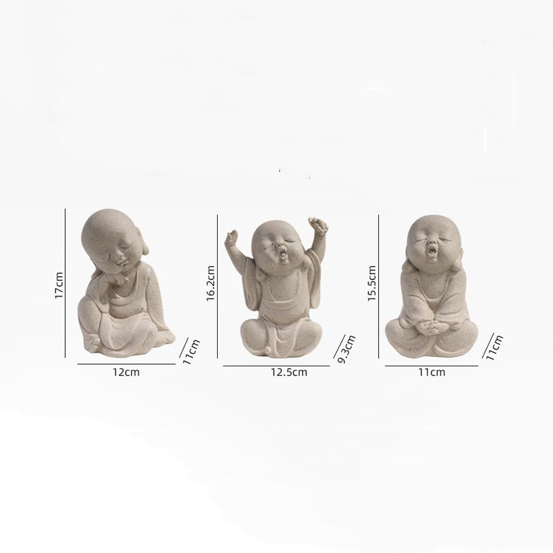 Buddha Stones Meditazione Tibetana Buddha Monaco Benedizione Serenità Resina Decorazione della casa