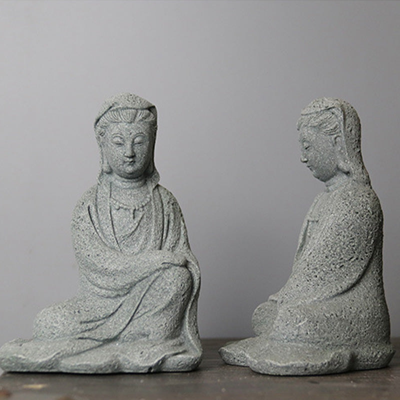 Buddha Stones Avalokitesvara Statua Benedizione Decorazione per la casa - image 13