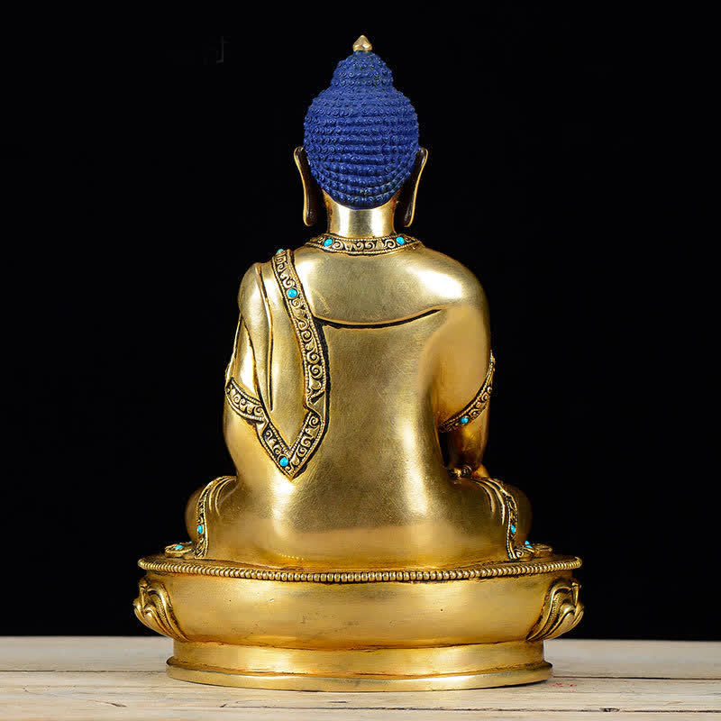 Statua di rame della compassione di Buddha Shakyamuni Decorazione - image 5