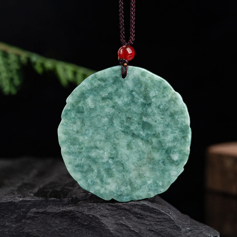 Collana con ciondolo in corda con equilibrio di Yin e Yang, drago e pietre Buddha Stones