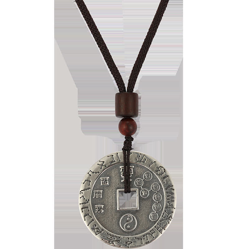 Buddha Stones Bagua Yin Yang Moneta di rame Stella Equilibrio Energia Collana Pendente - image 13