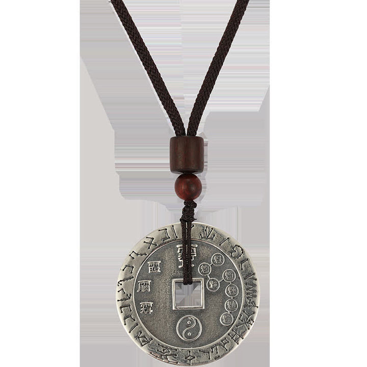 Buddha Stones Bagua Yin Yang Moneta di rame Stella Equilibrio Energia Collana Pendente - image 13