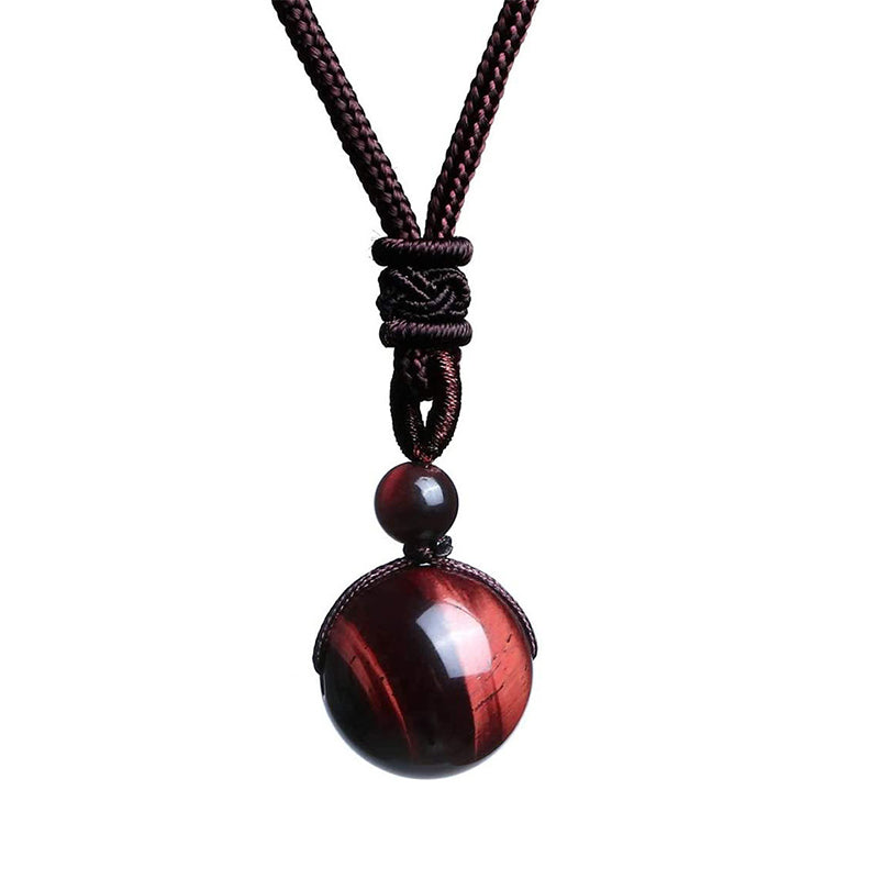 Collana di protezione con occhio di tigre tibetano Buddha Stones