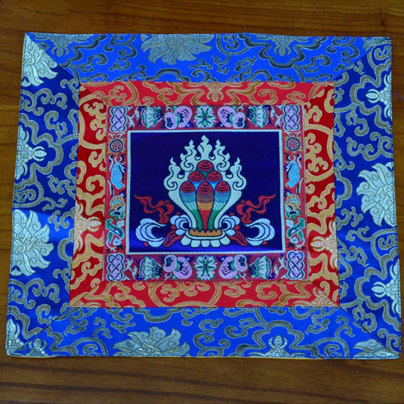 Tappetino per preghiera, meditazione, forza, nodo infinito, Vajra Man-Bcu, Kalachakra, simboli di buon auspicio