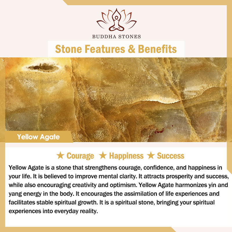 Braccialetto positivo Buddha Stones Lazurite Yellow Agate