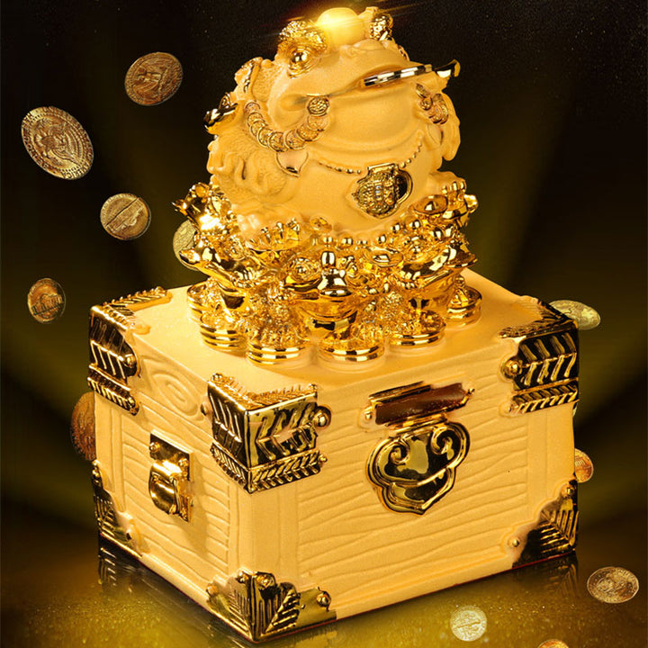 Buddha Stones Feng Shui Soldi Rana Statua Fortuna Ricchezza Decorazione - Grande 20,5*16,2*34,5 cm - image 0