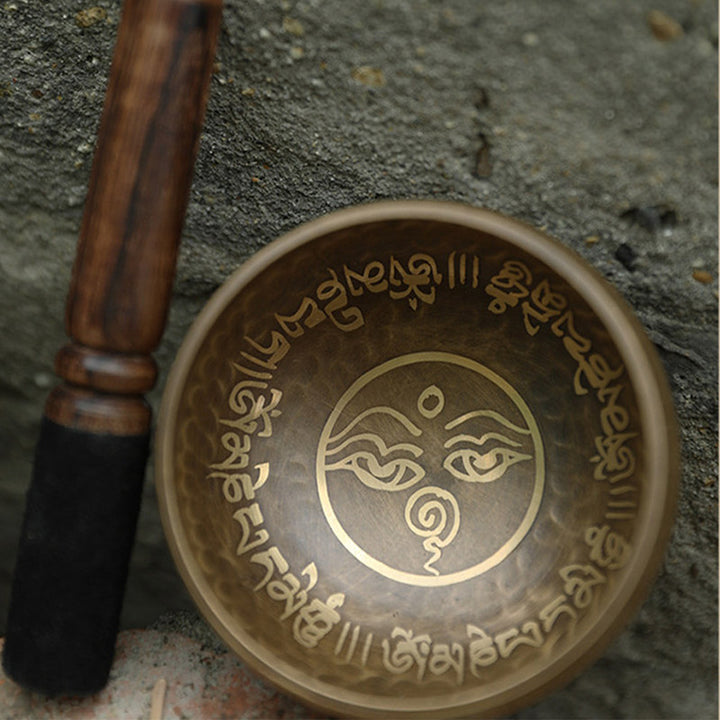 Ciotola tibetana realizzata a mano per yoga e meditazione - Set di ciotole sonore - 3,54 pollici (9 cm) - image 0