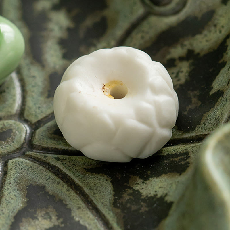 Buddha Stones Foglia Meditazione Rana Modello Guarigione Ceramica Bruciatore Incenso Decorazione