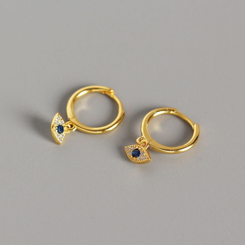 Orecchini a perno con protezione contro il malocchio in argento sterling 925 Buddha Stones