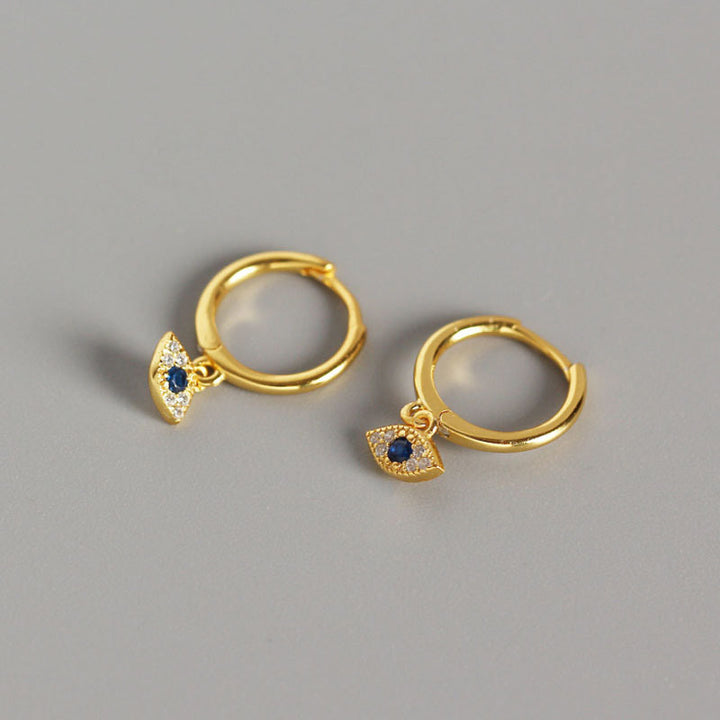 Orecchini a perno con protezione contro il malocchio in argento sterling 925 Buddha Stones