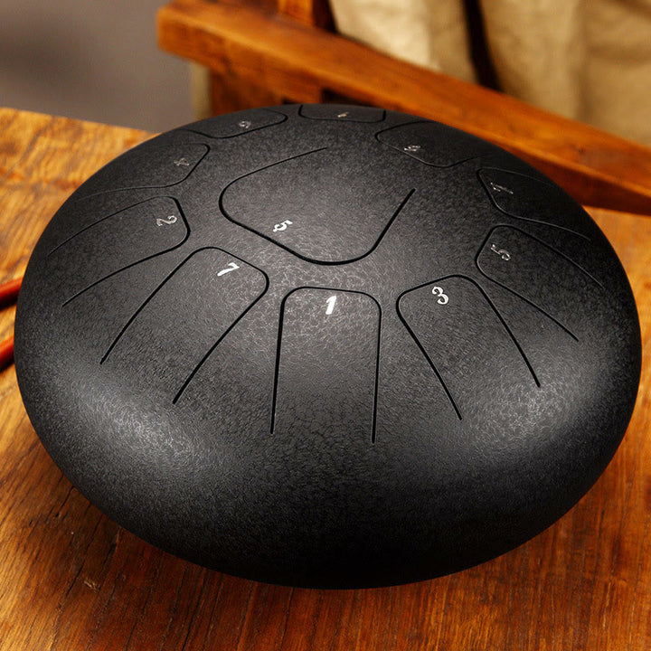 Buddha Stones Steel Tongue Drum Sound Healing Mindfulness Meditazione Yoga Drum Kit 11 Note 8 Pollici - Granito grigio - image 19