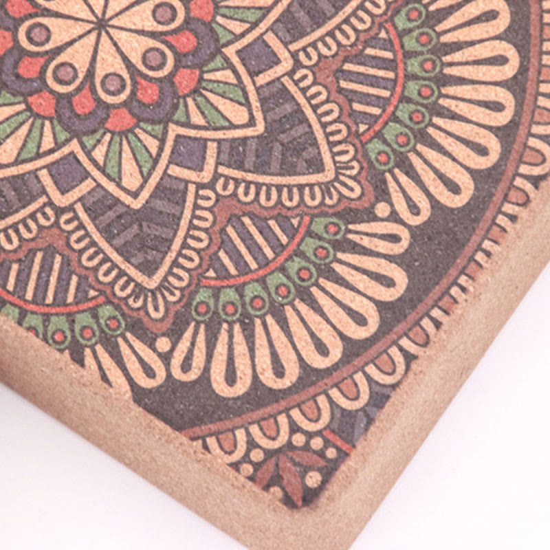 Buddha Stones Mandala Tibetano Blocco di Sughero per Yoga Consapevole