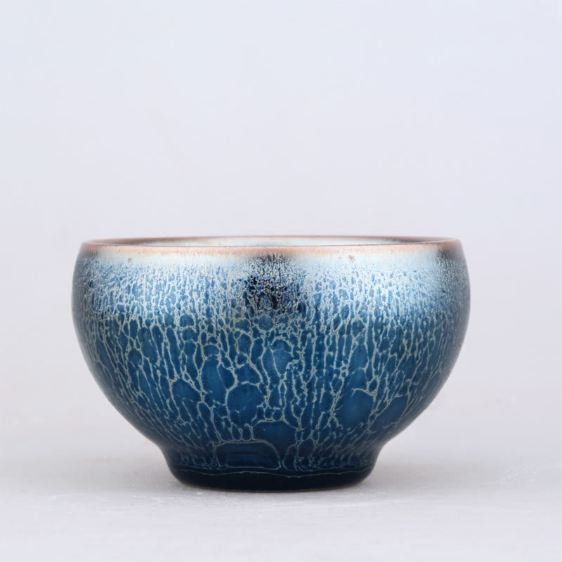Buddha Stones fatte a mano Medusa Drago Scaglie Modello Cinese Jianzhan Tazza da Tè in Ceramica Tenmoku Kung Fu Tazza da Tè