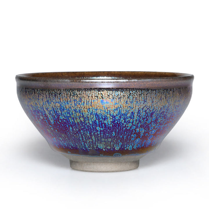 Buddha Stones cinese Jianzhan blu colorato smalto tazza da tè in ceramica Tenmoku Kung Fu tazza da tè con scatola regalo