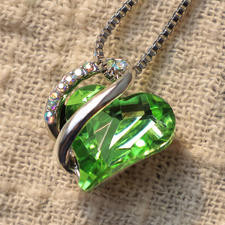Collana con ciondolo con energia curativa, pietra portafortuna del cuore Buddha Stones d'amore