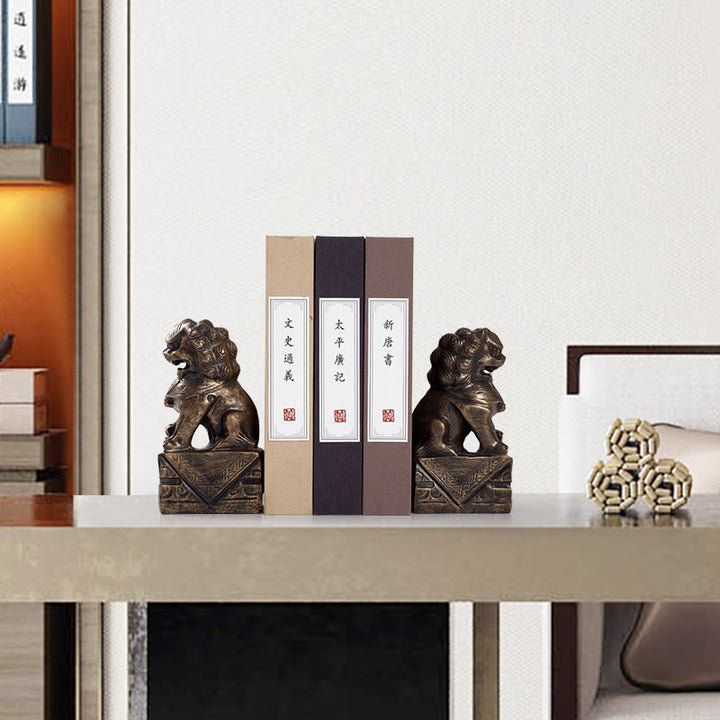2 pezzi Statua di leone Coraggio Forza Resina Decorazione per casa e ufficio - image 8