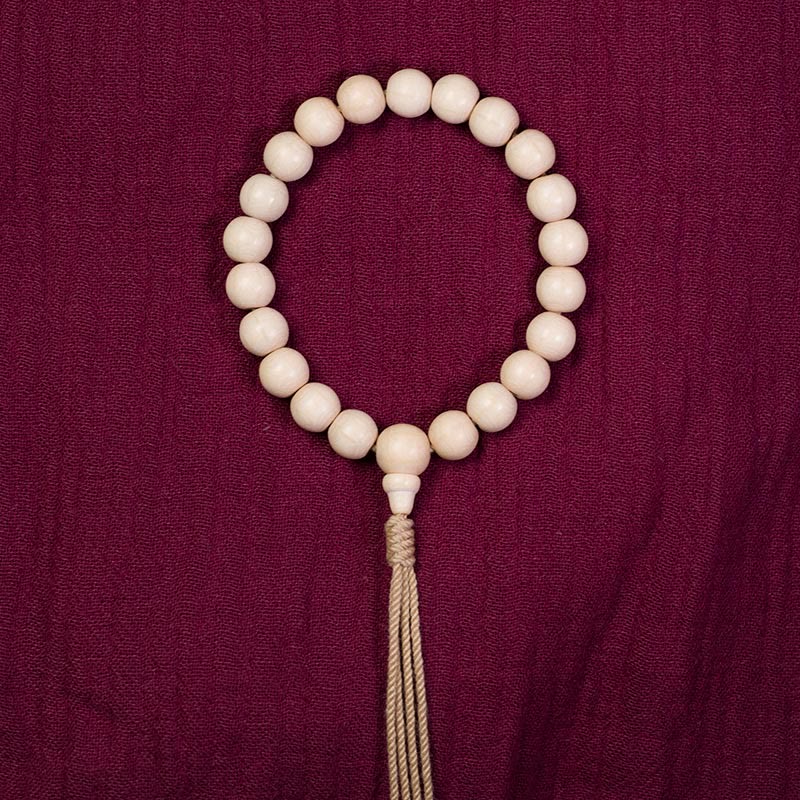 Buddha Stones Naturale Abelia Biflora Legno Benedizione Polso Mala