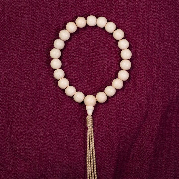 Buddha Stones Naturale Abelia Biflora Legno Benedizione Polso Mala