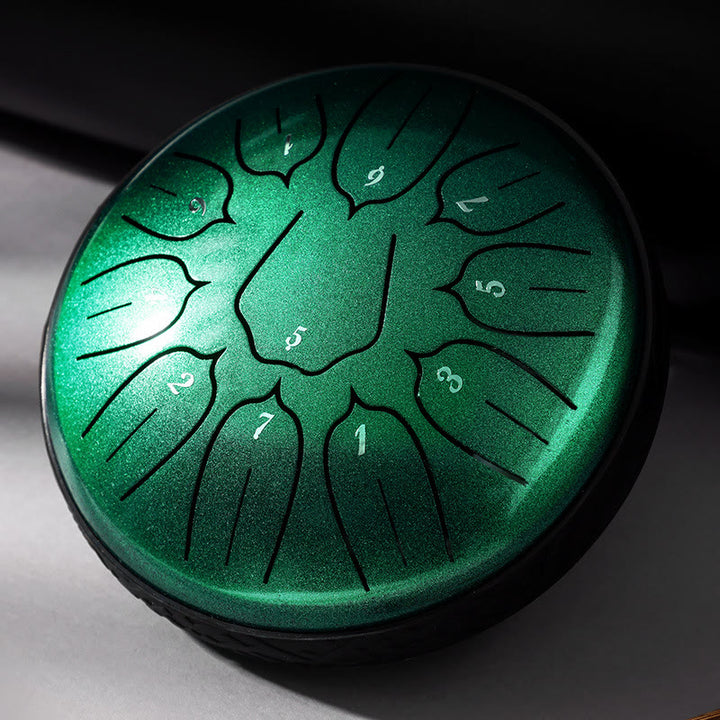 Buddha Stones Steel Tongue Drum Sound Healing Meditazione Yoga Lotus Drum Kit 11 Note 6 Pollici