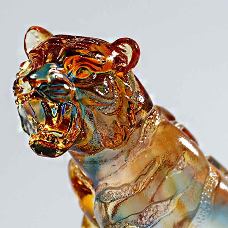 Decorazione per la casa con protezione in cristallo di tigre Liuli fatto a mano