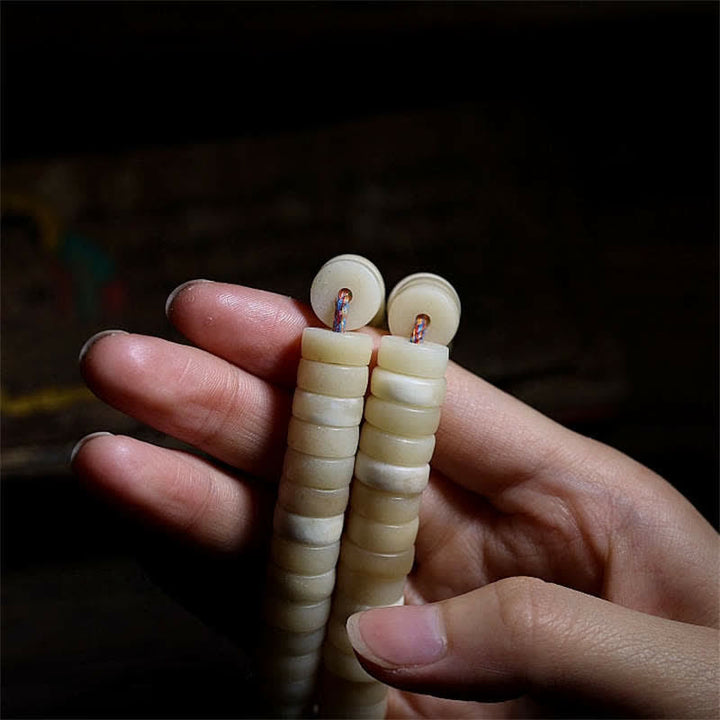 Bracciale Mala tibetano con 108 perle di Mala di Yak Bone Balance Strength