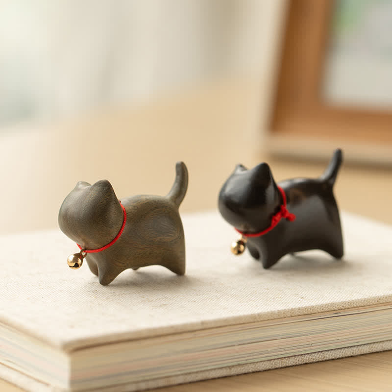Buddha Stones, Sandalo verde, Piccola foglia, Sandalo rosso, Simpatici animali di gatto, Decorazione rilassante e pacifica - image 1