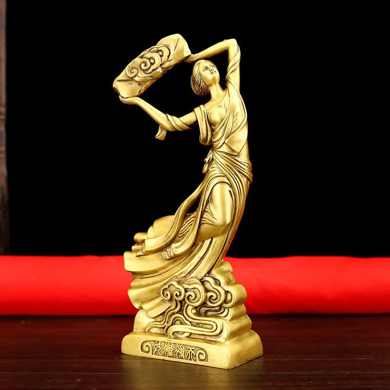 Decorazione della statua in rame del Bodhisattva Nuwa che ripara il cielo - image 4